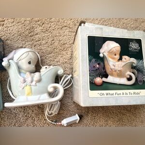 Lot of Precious Moments Night Light Bank Porcelain 582808 What fun ride 1990 The